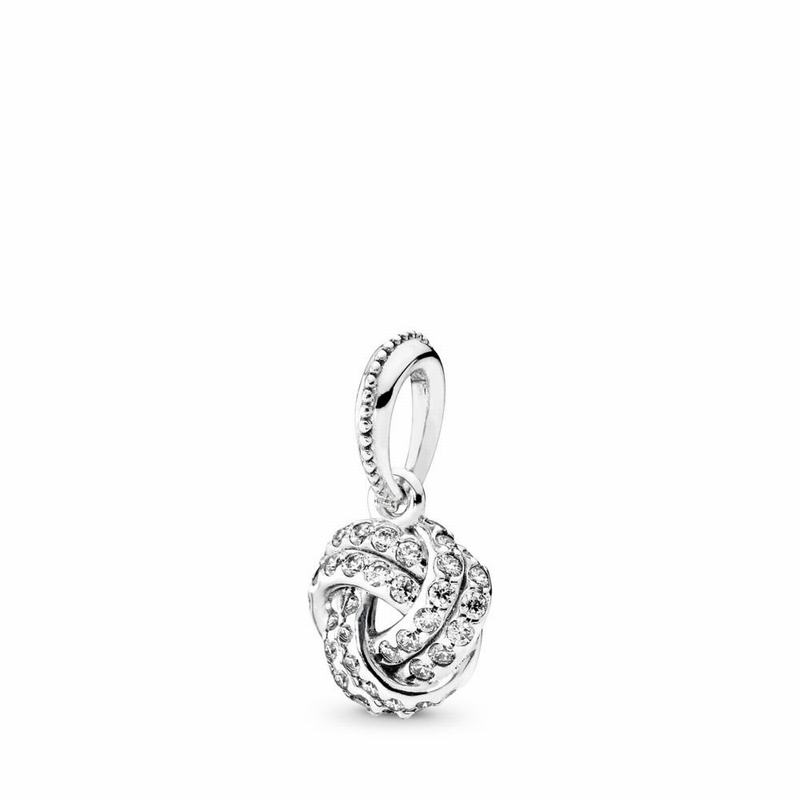 Pandora Sparkling Love Knot Pendant - Sterling Silver/Cubic Zirconia - Canada | BP4652EN